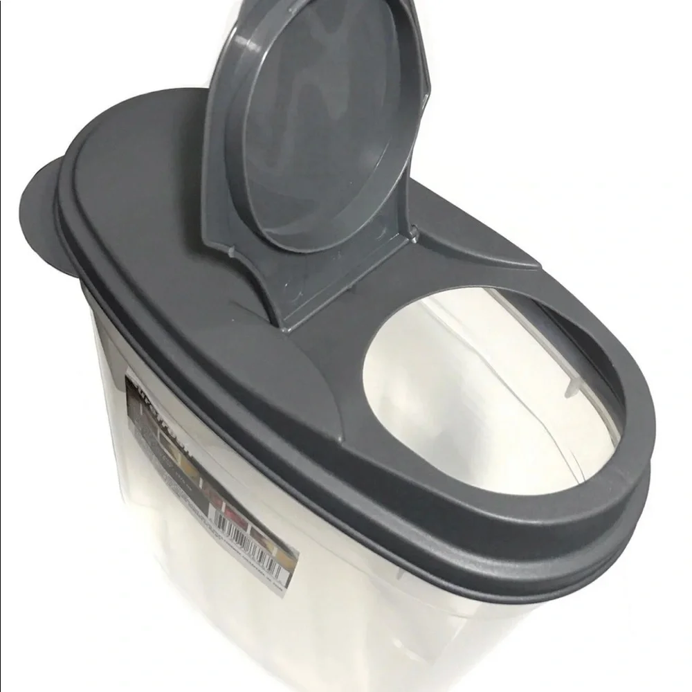 Cereal Keeper Dry Food OVAL Storage Dispenser Dishwasher Safe Lock Lid NEW